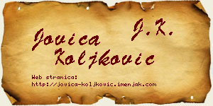 Jovica Koljković vizit kartica